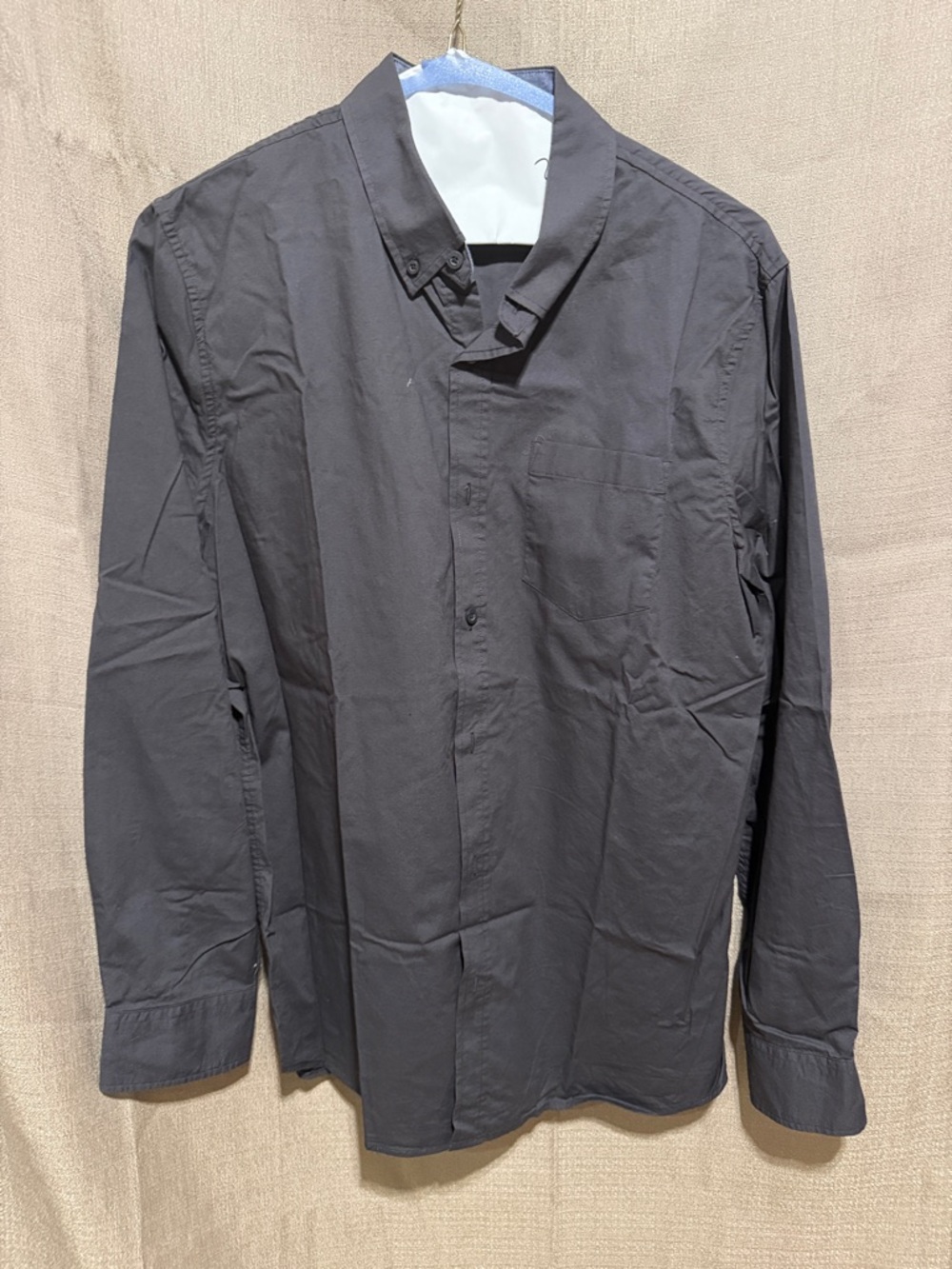 Lee Regular Fit Men's Long-Sleeve Button-Up Shirt in Dark Gray